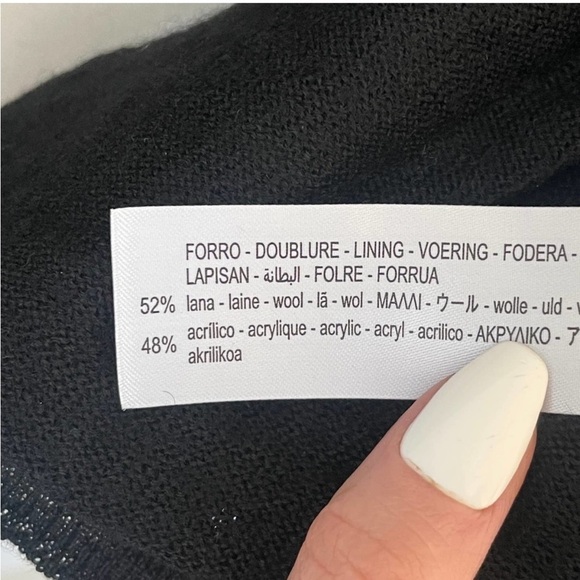 Rare and hard to find ZARA LIMITED EDITION SEQUIN CAPE / WOOL KNIT PONCHO BLACK - Picture 9 of 17